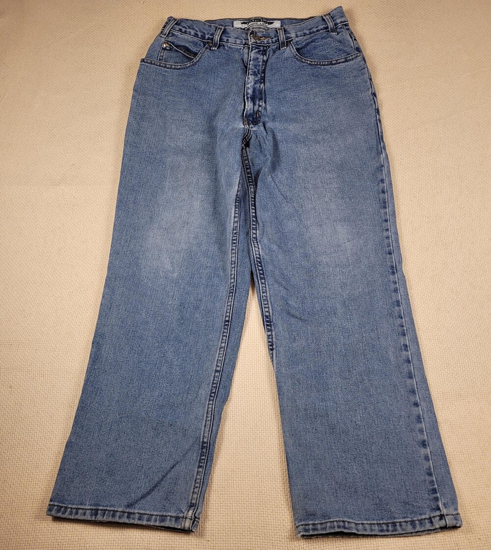 Vtg Anchor Blue Jeans Mens 33x30(31/28)Wide Leg Denim Baggy Y2K Skater 90s Pants